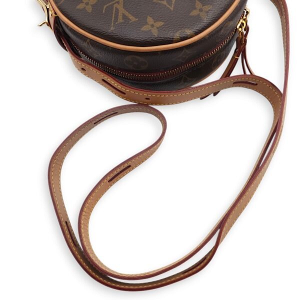 Boite Chapeau Souple PM Brown Crossbody Bag in Canvas, Gold hardware - Image 6