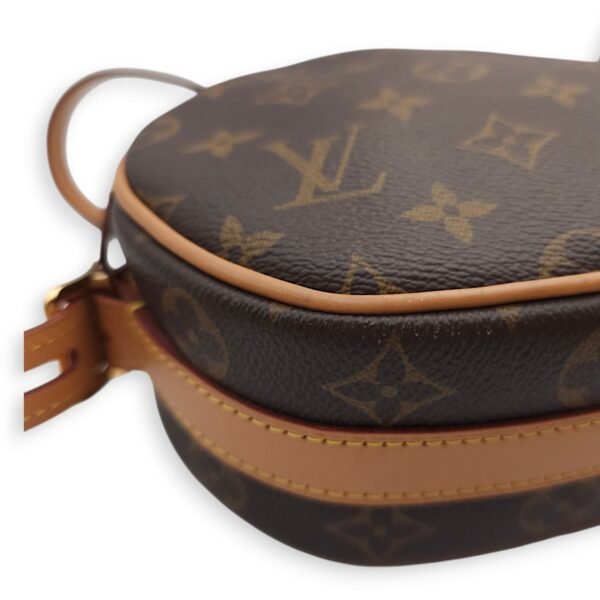Boite Chapeau Souple PM Brown Crossbody Bag in Canvas, Gold hardware - Image 12