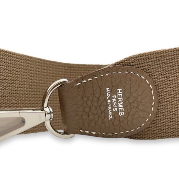 Amazon Strap. Etoupe Bag Accessory in Clemence/Toile, Palladium hardware - Image 2