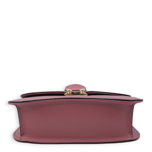 Mini Glam Lock Flap 20x13x6.5cm Pink Crossbody Bag in Calfskin, Gold hardware - Image 11