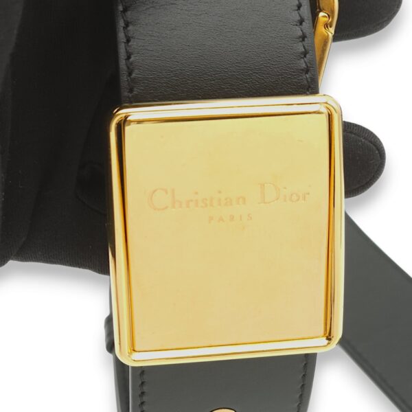 30 Montaigne Box Black Crossbody Bag in Calfskin, Gold hardware - Image 7