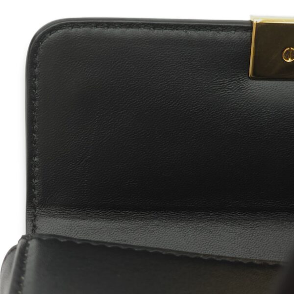 30 Montaigne Box Black Crossbody Bag in Calfskin, Gold hardware - Image 4