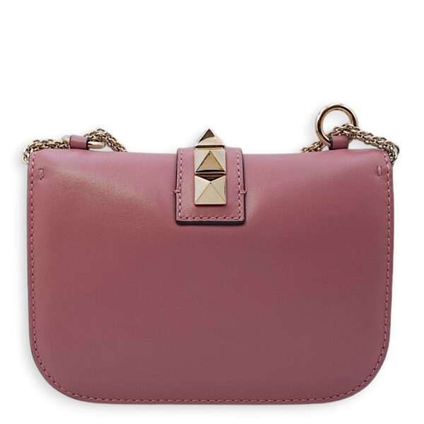 Mini Glam Lock Flap 20x13x6.5cm Pink Crossbody Bag in Calfskin, Gold hardware - Image 8