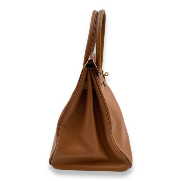 Birkin 35 Gold in Courchevel, Gold hardware - Image 3
