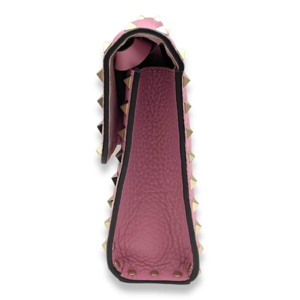 Flip Lock 23x16x4.5cm Pink Crossbody Bag in Calfskin, Gold hardware - Image 5