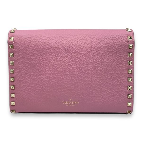 Flip Lock 23x16x4.5cm Pink Crossbody Bag in Calfskin, Gold hardware - Image 3