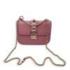 Mini Glam Lock Flap 20x13x6.5cm Pink Crossbody Bag in Calfskin, Gold hardware - Image 7