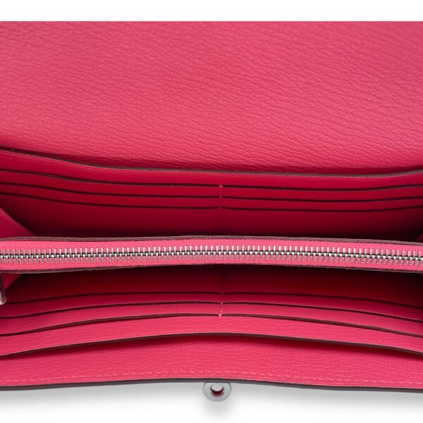 Kelly Rose Lipstick Wallet in Chevre Mysore, Palladium hardware - Image 9