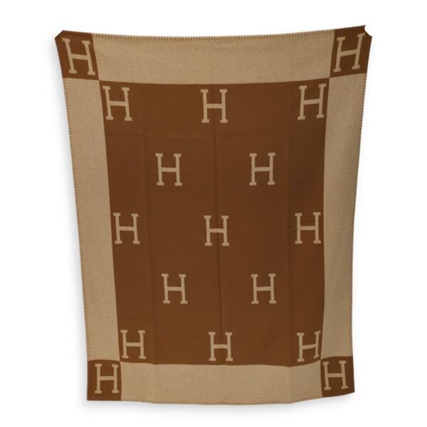 Avalon III Camel Throw Blanket