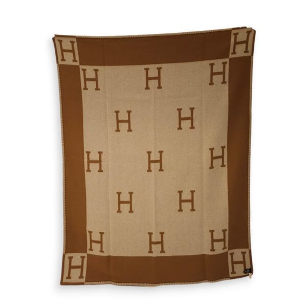 Avalon III Camel Throw Blanket - Image 2
