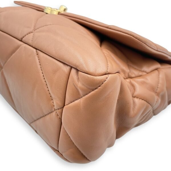 C19 Large Brown Shoulder Bag in Lambskin, Mixed hardware - Image 8
