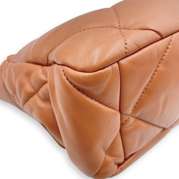 C19 Large Brown Shoulder Bag in Lambskin, Mixed hardware - Image 9