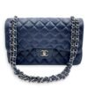 Classic (DF) Jumbo Blue Shoulder Bag in Caviar Leather, Silver hardware - Image 13