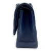 Classic (DF) Jumbo Blue Shoulder Bag in Caviar Leather, Silver hardware - Image 4