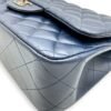 Classic (DF) Jumbo Blue Shoulder Bag in Caviar Leather, Silver hardware - Image 8