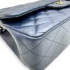Classic (DF) Jumbo Blue Shoulder Bag in Caviar Leather, Silver hardware - Image 7