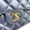 Classic (DF) Jumbo Blue Shoulder Bag in Caviar Leather, Silver hardware - Image 11