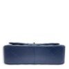 Classic (DF) Jumbo Blue Shoulder Bag in Caviar Leather, Silver hardware - Image 5