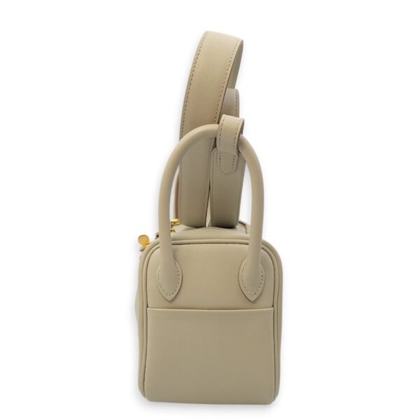 Lindy Mini Gris Perle in Swift, Gold hardware - Image 3