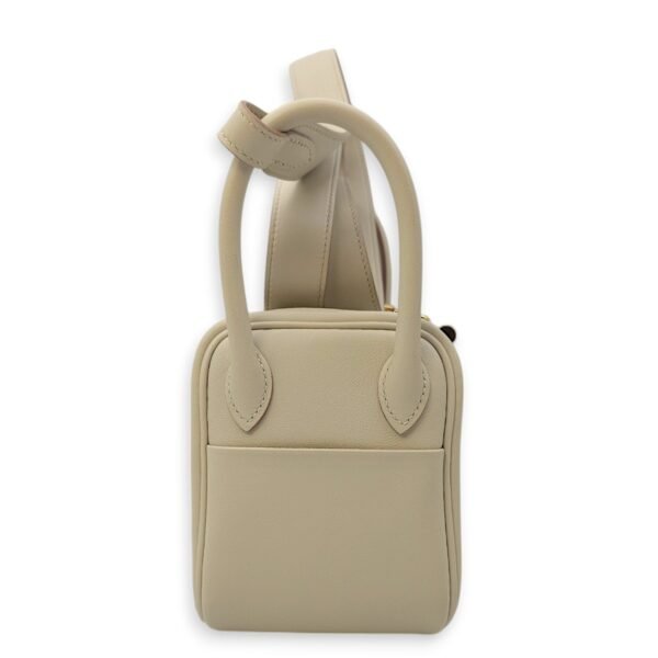Lindy Mini Gris Perle in Swift, Gold hardware - Image 4