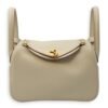 Lindy Mini Gris Perle in Swift, Gold hardware