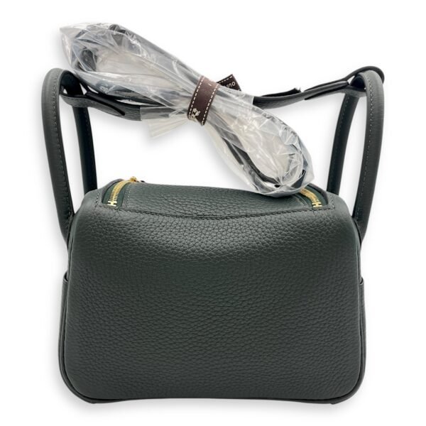 Lindy II Mini Green in Clemence, Gold hardware - Image 2