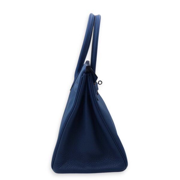 Birkin 30 Deep Blue in Togo, Palladium hardware - Image 3