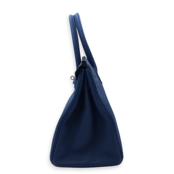 Birkin 30 Deep Blue in Togo, Palladium hardware - Image 4