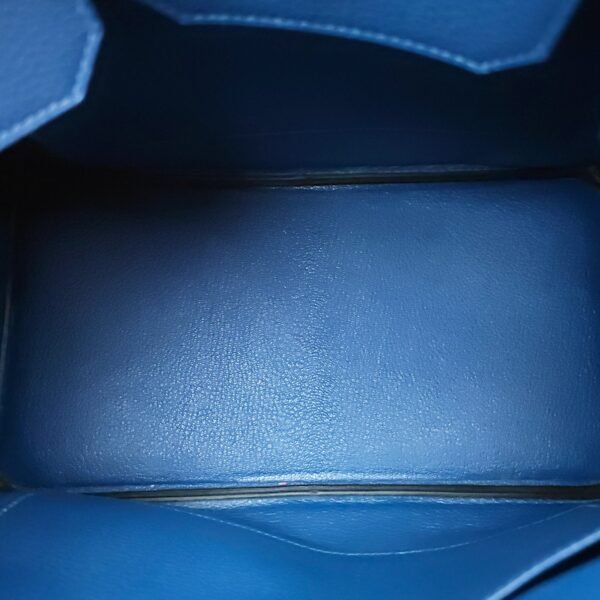 Birkin 30 Deep Blue in Togo, Palladium hardware - Image 6