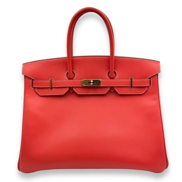 Birkin 35 Rose Jaipur in Epsom, Permabrass hardware