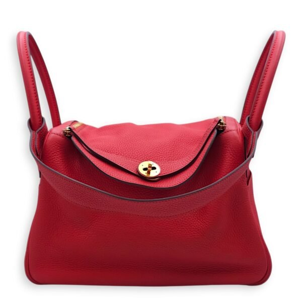 Lindy 30 Rouge Tomate in Clemence, Gold hardware - Image 5