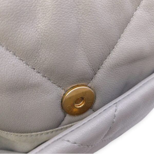 C19 Small Grey Crossbody Bag in Lambskin, 3-Tone hardware - Image 5