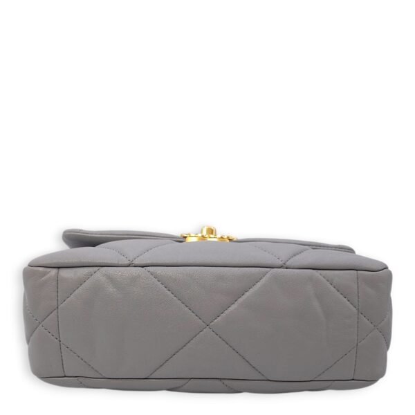 C19 Small Grey Crossbody Bag in Lambskin, 3-Tone hardware - Image 10
