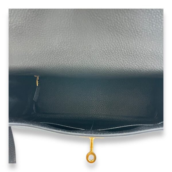 Kelly 28 Black in Togo, Gold hardware - Image 6