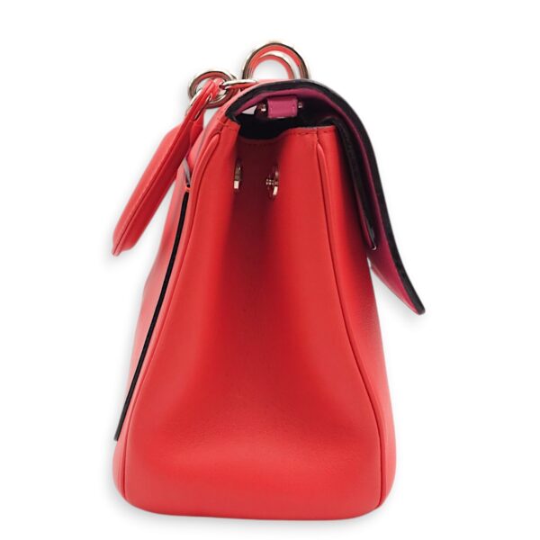 Be Dior 26x20x13cm Red Shoulder Bag in Calfskin, Silver hardware - Image 5