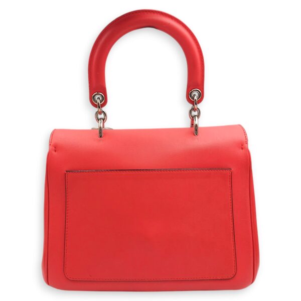 Be Dior 26x20x13cm Red Shoulder Bag in Calfskin, Silver hardware - Image 3