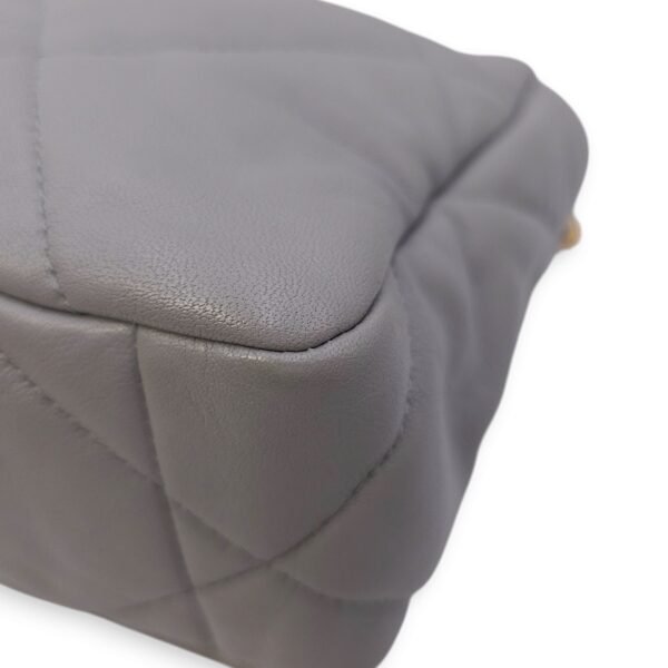 C19 Small Grey Crossbody Bag in Lambskin, 3-Tone hardware - Image 4