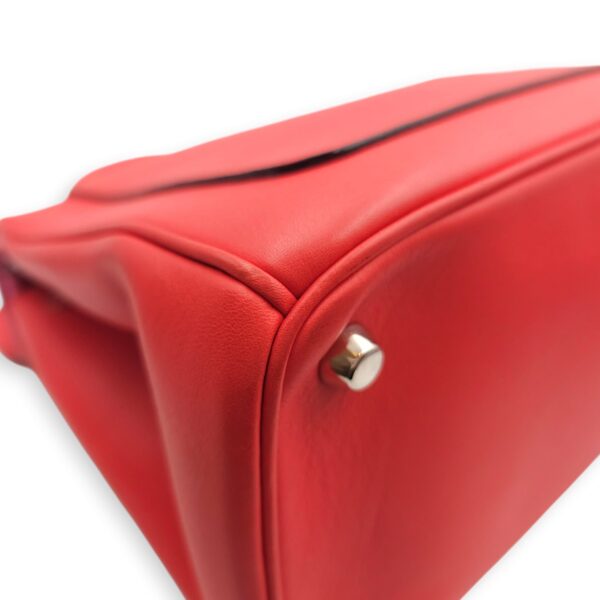 Be Dior 26x20x13cm Red Shoulder Bag in Calfskin, Silver hardware - Image 10