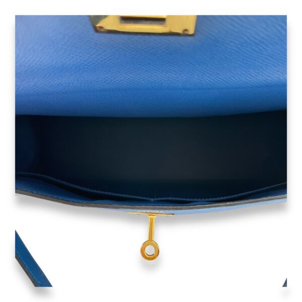 Kelly 32 Blue France in Courchevel, Gold hardware - Image 7