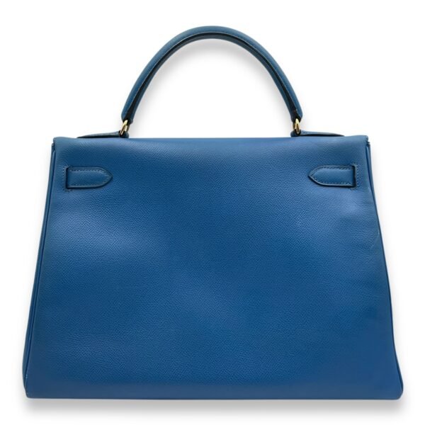 Kelly 32 Blue France in Courchevel, Gold hardware - Image 2
