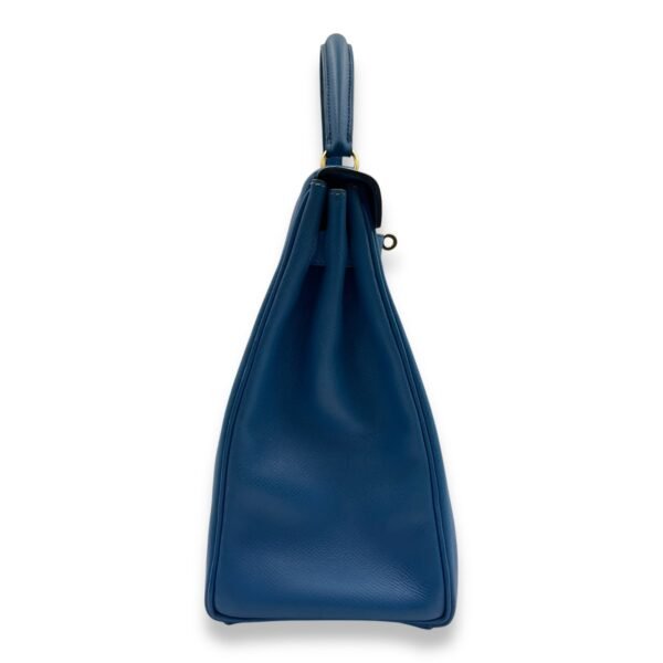 Kelly 32 Blue France in Courchevel, Gold hardware - Image 3