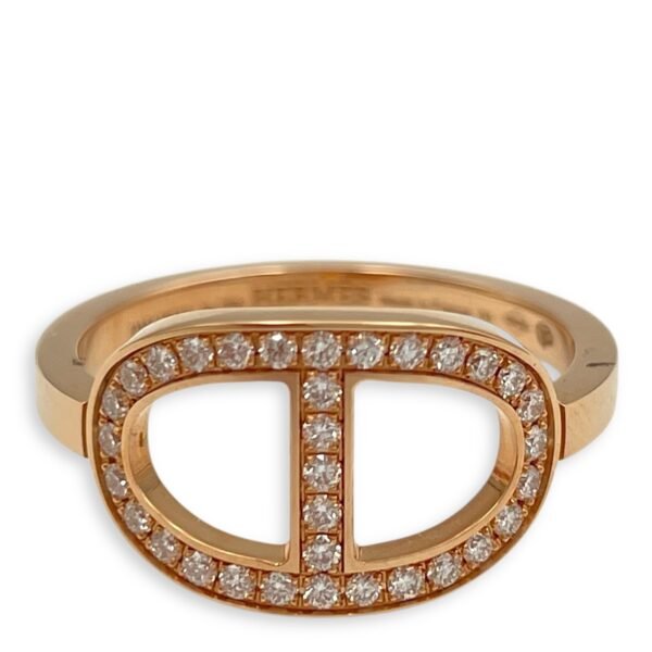 Chaine D'ancre Contour 53 Ring in Rose Gold Hardware
