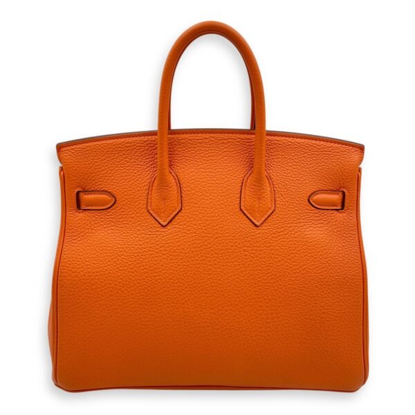 Birkin 25 Orange in Togo, Palladium hardware - Image 2