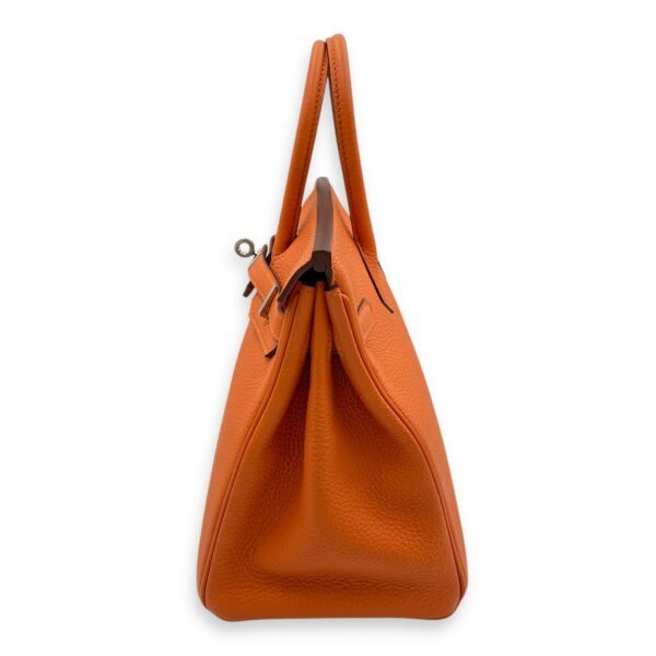 Birkin 25 Orange in Togo, Palladium hardware - Image 4