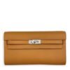 Kelly To Go Caramel Crossbody Bag in Evercolor, Palladium hardware