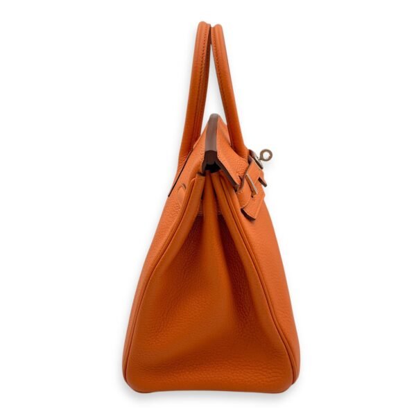 Birkin 25 Orange in Togo, Palladium hardware - Image 3