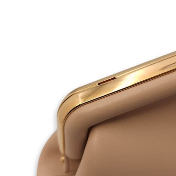 First Bag Small 24x18/11x9cm Beige Crossbody Bag in Nappa, Gold hardware - Image 4