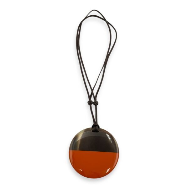 Horn Pendent Necklace in Orange