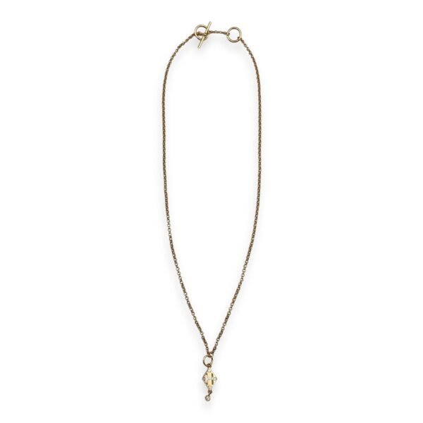 Gambade H Necklace in 18k Rose Gold Hardware