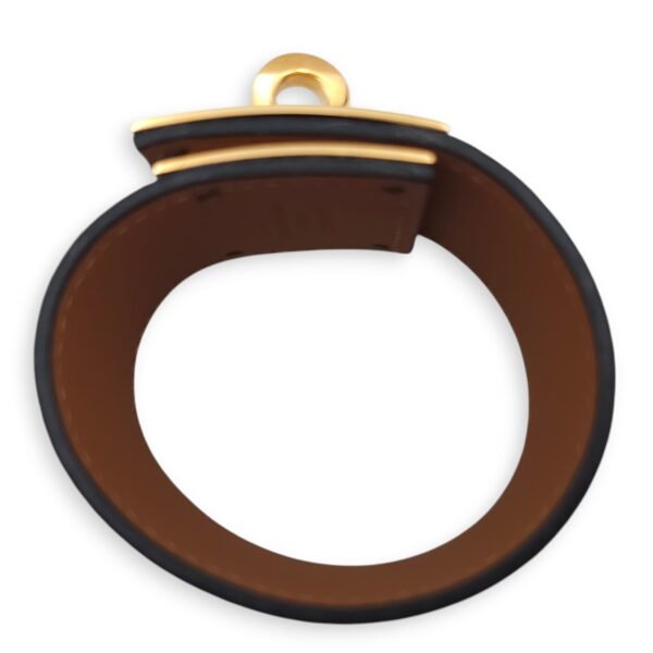 Kelly Dog T2 Black Bracelet in Lizard Varanus Niloticus, Gold hardware - Image 3
